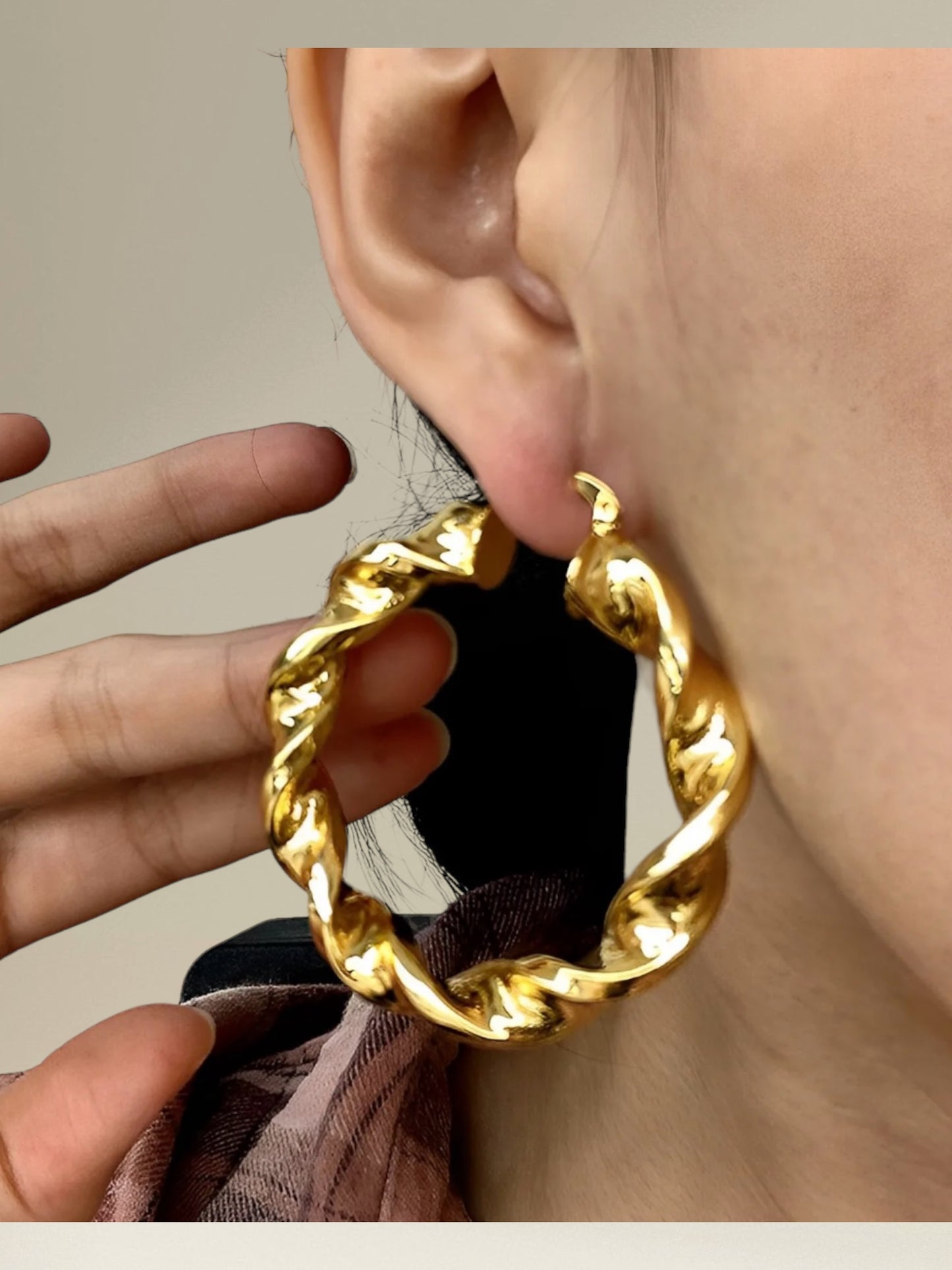 Twisted Hoop Earrings