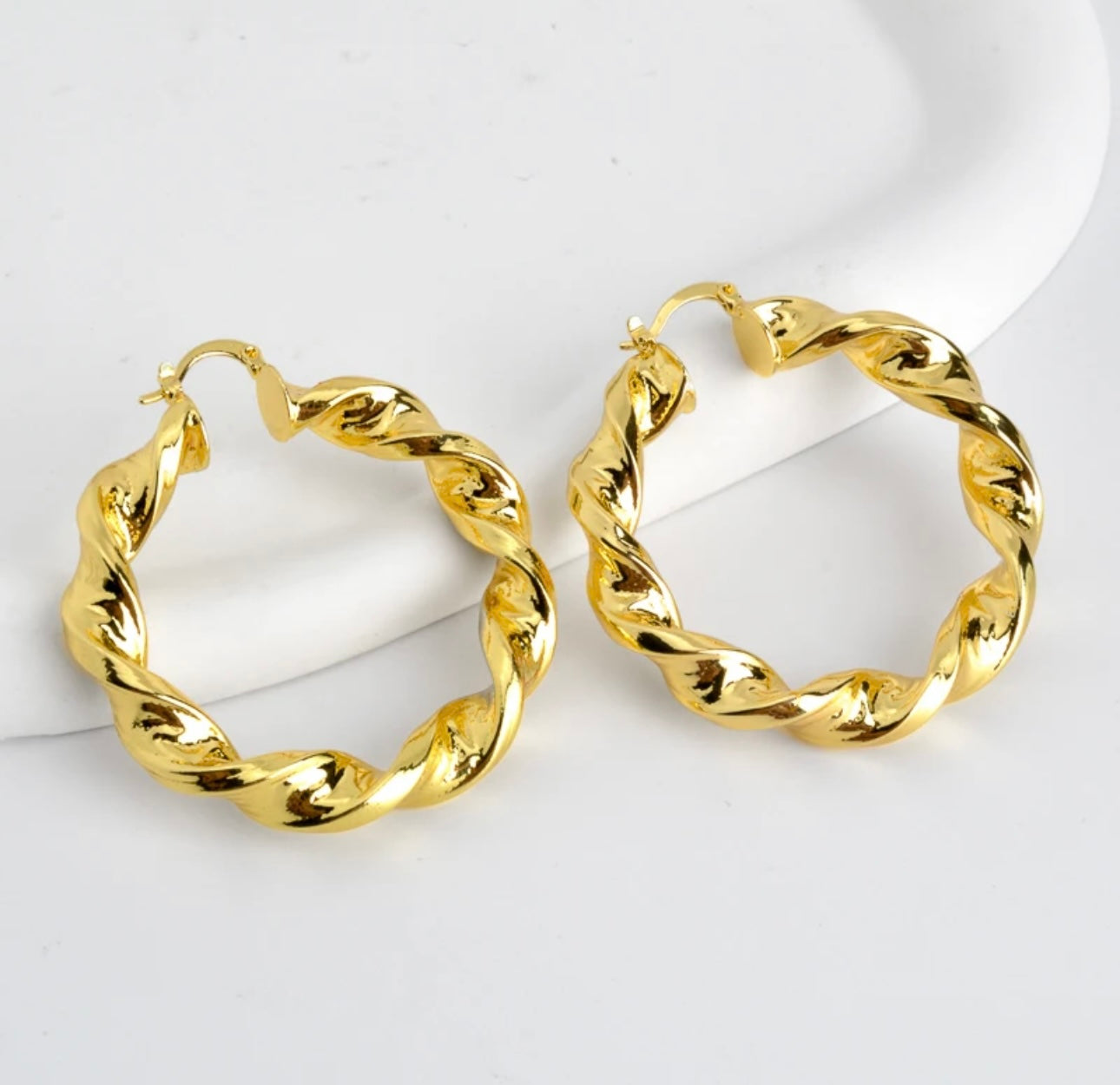 Twisted Hoop Earrings